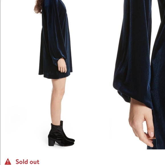 Free People Blue Velvet dress - Picture 2 of 3